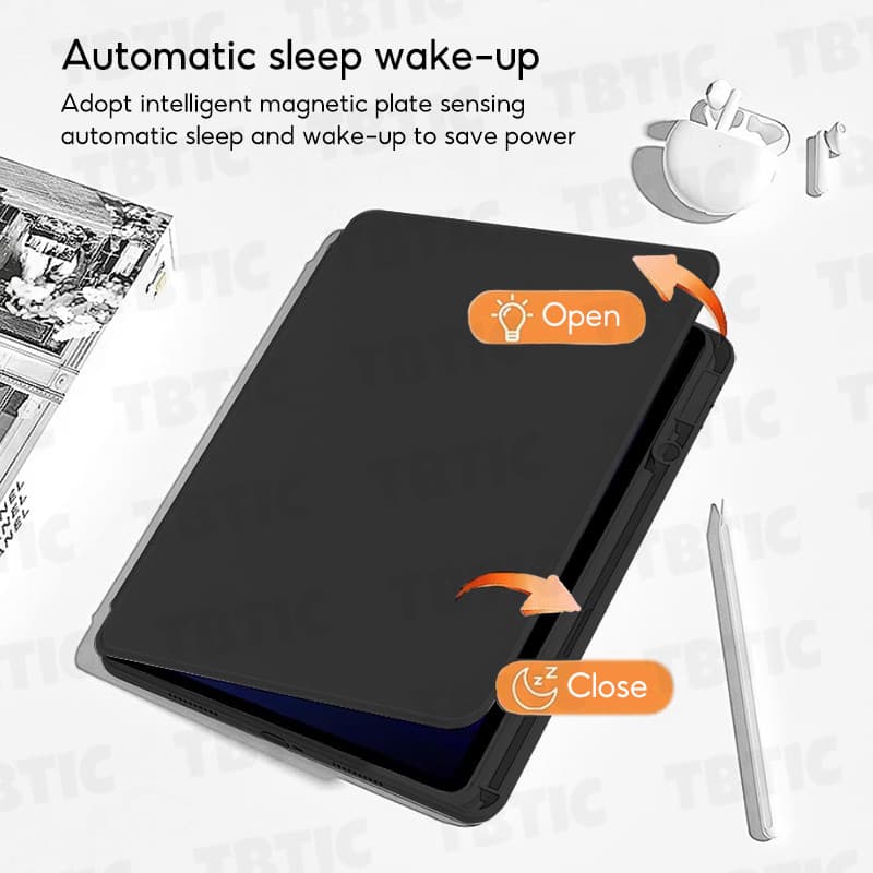 Ảnh Tbtic Cho Xiaomi Pad 7 6 5 Pro Ốp Lưng 11.2 11 Inch 2024 Có Khe Đựng Bút Chì 360° Xoay 3