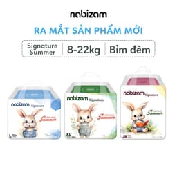 Thumbnail Combo 3 Bịch Tã/Bỉm Đêm NABIZAM Signature Summer Nội Địa Hàn, Mỏng Mềm, Thoáng Khí, Siêu Thấm Hút Cho Bé 8-22kg 1