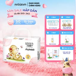 Thumbnail Tã/Bỉm Dán NABIZAM Magic Soft Cao Cấp Từ Sợi Bông Được Tuyển Chọn An Toàn Cho Bé Size NB Cho Bé Từ 3-5kg, 50 Miếng/Bịch 1