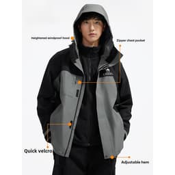 Thumbnail CAMEL CROWN Áo khoác lót lông cừu ba trong một chống gió và chống thấm nước Bộ đồ leo núi 2