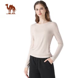 Thumbnail CAMEL CROWN Yoga Dệt kim dài tay mùa thu Slim Fit Áo thể thao thông thường 1