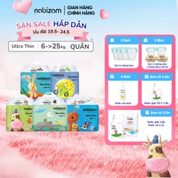 Thumbnail Combo 3 Tã/Bỉm Quần NABIZAM Ultra Thin Nội Địa Hàn, Mềm Mại, Mỏng Nhẹ An Toàn Cho Bé, Đủ Size Cho Bé Từ 6-25kg 1