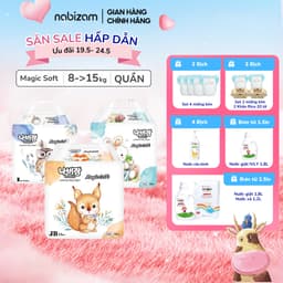 Thumbnail Bỉm Quần NABIZAM Magic Soft Co Dãn Mềm Mại, Thấm Hút Chống Tràn Tối Đa Size L30/XL26/XXL22 Cho Bé 8-20kg 1
