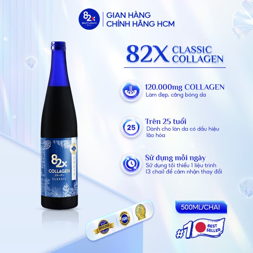Ảnh Collagen nước 82X CLASSIC COLLAGEN Từ Nhật Bản chai 500ml-Làm Đẹp, Căng Bóng Da, Giữ Cân Gọn Dáng 2