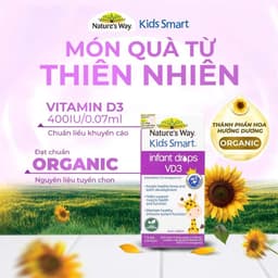 Thumbnail Vitamin D3 ORGANIC Nature’s Way, D3 Thuần Cho Trẻ Sơ Sinh Kids Smart Infant Drops VD3 - Hộp 13ml 2