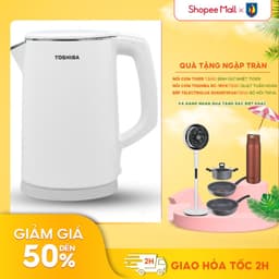 Thumbnail Ấm siêu tốc Toshiba KT-15DS1PV - 1.5 lít - Thân vỏ 2 lớp cách nhiệt -Hàng chính hãng -Bảo hành 1 năm 1