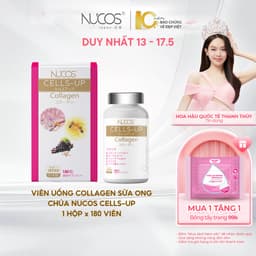 Thumbnail TPBVSK Viên Uống Collagen Sữa Ong Chúa Nucos Cells Up Hỗ Trợ Tăng Đàn Hồi Da Chống Lão Hóa Hộp 180v 1