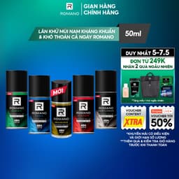 Thumbnail Lăn khử mùi nam nam kháng khuẩn & khô thoáng cả ngày Romano 50ml/chai - 4 mùi có sẵn 1