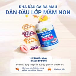 Thumbnail Viên Nhai Dầu Cá Ba Màu Nature's Way Omega-3 Fish Oil Trio Hỗ Trợ Tốt Cho Não Bộ Và Mắt Cho Bé 60 Viên 3