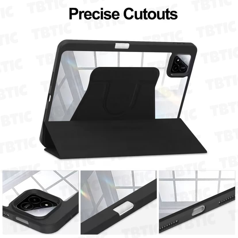 Ảnh Tbtic Cho Xiaomi Pad 7 6 5 Pro Ốp Lưng 11.2 11 Inch 2024 Có Khe Đựng Bút Chì 360° Xoay 2