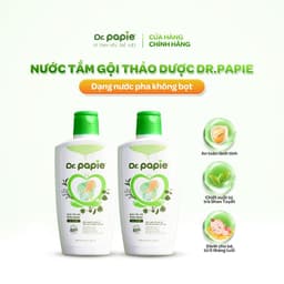 Thumbnail Combo 2 Chai Nước Tắm Thảo Dược Dr Papie Giúp Giảm Mẩn Ngứa Và Rôm Sảy, Hỗ Trợ Làm Sạch, Mát Da Bé - Chai 230ml 1