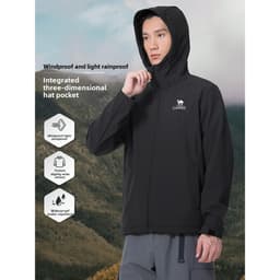 Thumbnail Áo khoác nam vỏ mềm CAMEL CROWN Áo khoác leo núi chống gió, sang trọng và ấm áp 1
