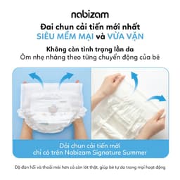 Thumbnail Combo 3 Bịch Tã/Bỉm Đêm NABIZAM Signature Summer Nội Địa Hàn, Mỏng Mềm, Thoáng Khí, Siêu Thấm Hút Cho Bé 8-22kg 2