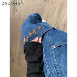 Thumbnail DaDuHey New American INS High Street Retro Jeans Niche High Waist Loose Wide Leg Pants Large Size Trousers 3