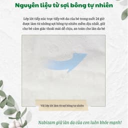 Thumbnail Tã/Bỉm Dán NABIZAM Magic Soft Cao Cấp Từ Sợi Bông Được Tuyển Chọn An Toàn Cho Bé Size NB Cho Bé Từ 3-5kg, 50 Miếng/Bịch 4