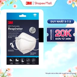 Thumbnail Combo Khẩu Trang 3M™ 9513 đạt chuẩn KN95, Ngăn ngừa bụi mịn PM2.5 Trắng Đen 1