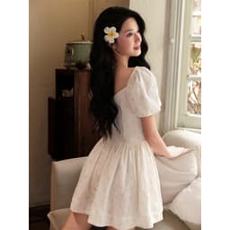 Thumbnail JOVEN Đầm Nữ Lany Cổ Vuông Tay Phồng Nhún Xoè Dáng Corset Tôn Dáng 1