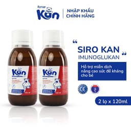 Thumbnail Combo 2 Siro Kan ImunoGlukan hỗ trợ miễn dịch nâng cao sức đề kháng cho bé - chai 120ml 1