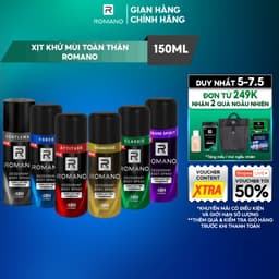 Thumbnail Xịt khử mùi cho nam nam toàn thân ngăn mồ hôi và mùi cơ thể Romano 150ml - 6 mùi có sẵn 1