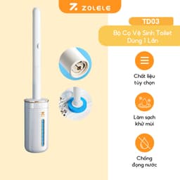 Thumbnail Bộ cọ vệ sinh toilet TD03 dùng 1 lần Zolele  (Kèm Miếng Dán Tường) - Chính  Hãng 2