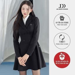 Thumbnail Đầm cổ vest phối cổ chân đổ xòe 1F12.2409K thiế kế bởi JM Dress Design 1