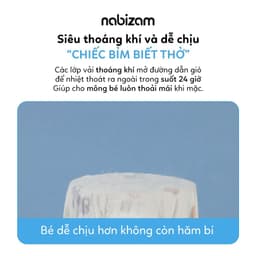 Thumbnail Combo 3 Bịch Tã/Bỉm Đêm NABIZAM Signature Summer Nội Địa Hàn, Mỏng Mềm, Thoáng Khí, Siêu Thấm Hút Cho Bé 8-22kg 4