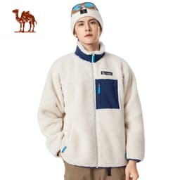 Thumbnail CAMEL CROWN Áo khoác lông cừu nam mùa đông Plus nhung dày Áo khoác lông cừu ấm áp thông thường 1