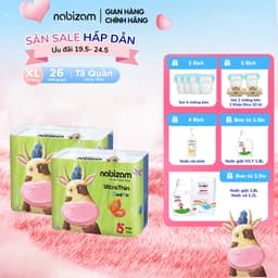 Thumbnail Combo 2 Bịch Tã Quần NABIZAM Ultra Thin Nội Địa Hàn Rãnh Chống Tràn Linh Hoạt Size XL Cho Bé Từ 11-16kg, 26 Miếng/Bịch 1