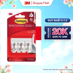 Thumbnail Móc dán tường đầu kim loại chịu lực 225g 3M™ Command™, 17067, đầu kim loại, bám cực chắc, chịu lực 225g, vỉ 3 cái 1