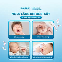 Thumbnail Khăn Hạ Sốt Dr.Papie 3mo+ Hạ sốt Vật lý Chuẩn Nhi Khoa, Ngăn Ngừa Co Giật Cho Bé Hộp 5 Gói x 5 Khăn/Gói 4