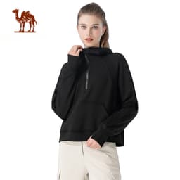 Thumbnail CAMEL CROWN Yoga Quần Áo Nữ Plus Nhung Nửa Mở Ngực Áo Len Thể Thao Thông Thường 1