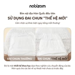 Thumbnail Tã/Bỉm Đêm NABIZAM Signature Nội Địa Hàn, Mềm Mại, Siêu Thấm Hút Size L30/XL26/2XL22/3XL20 Cho Bé 8-25k 2