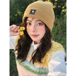 Thumbnail CAMEL CROWN Plus Nhung Dệt Kim Mũ Nam Nữ Trượt Tuyết Len Mũ Bảo Vệ Tai Lạnh Mũ Đi Xe Đạp 2