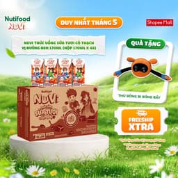 Thumbnail NuVi Thức Uống Sữa Tươi Có Thạch Vị Đường Đen 170ml (Hộp 170ml x 48) 1