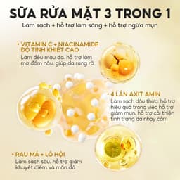 Thumbnail Sữa rửa mặt Vitamin C VIBRANT GLAMOUR 3 in 1 Glow Làm sạch sâu Giảm mụn và làm sáng da 60g 1