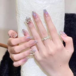 Thumbnail Móng tay giả Minoderm Nail box kèm keo gắn, dáng ngắn, dài, thiết kế trơn, đính đá sang trọng 4