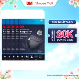 Thumbnail Khẩu trang 3M™, đạt tiêu chuẩn KN95, trắng/ đen, Ngăn ngừa bụi mịn, mầm bệnh trong không khí, khói bụi,... 1