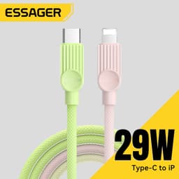 Thumbnail Essager PD 29W Cáp dữ liệu sạc nhanh USB-C sang L Cáp bện hai màu một dây 1