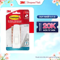Thumbnail Móc dán tường chịu lực 2.2kg 3M™ Command™, 17003, độ bền cao, bám cực chắc, chịu lực 2.2kg, vỉ 1 cái 1