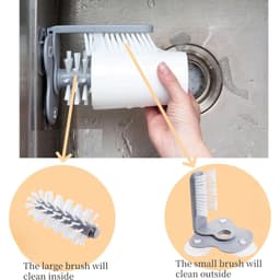 Thumbnail Bàn chải làm sạch cốc hai mặt Emboadlie, Máy làm sạch cốc hai mặt lười biếng, có đế hút có thể tháo rời, Thiết kế làm sạch nhanh để sử dụng tại nhà và quán cà phê 2