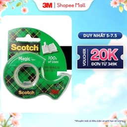 Thumbnail Băng keo đa năng 3M™ Scotch®, trong suốt, dính siêu tốt, viết lên được, 19.05mmx7.62m, Đa năng, sửa chữa các tài liệu 1
