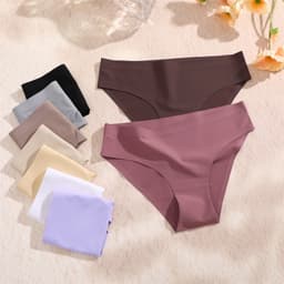 Thumbnail Quần lót FINETOO mềm không đường may màu trơn thoải mái cho nữ 3