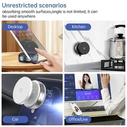 Thumbnail Giá đỡ điện thoại từ tính gắn trên ô tô Fonken 360° Giá đỡ hấp phụ hút chân không xoay Giá đỡ cốc hút Giá đỡ điện thoại 3