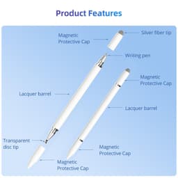 Thumbnail Hdoorlink 3 trong 1 Bút cảm ứng điện dung cho Android Pad Máy tính bảng Điện thoại di động Màn hình cảm ứng Bút chì vẽ Màn hình cảm ứng từ tính Bút cảm ứng 4