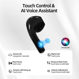 Thumbnail GOOJODOQ Tai nghe không dây GOOOJODEQ BT5.3 Tự động ghép đôi Comfort Fit Âm thanh Hi-Fi Điều khiển cảm ứng Type-C Sạc pin 25mAh / 180mAh 4