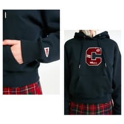 Thumbnail Áo Hoodie WHO.A.U WHMHD4T22F Women's Boucle Cropped Hoodie Women Style (Fleece-lined) 3