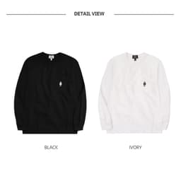 Thumbnail Áo Thun Steve Embroidered Pocket Long Sleeve T-Shirt Unisex Style | WHLAD3822U 3