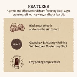 Thumbnail Sữa rữa mặt đường đen tạo bọt làm sạch nhẹ nhàng Black Sugar Perfect Scrub Foam 180ml 1