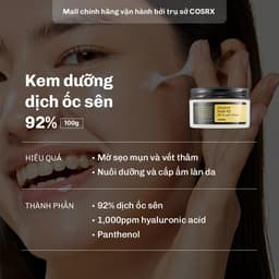 Thumbnail Kem dưỡng ẩm cosrx tái tạo phục hồi da chiết xuất 92% dịch ốc sên tất cả trong một 100ml 1