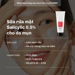 Thumbnail Sữa rửa mặt COSRX Salicylic Axit 0.5% 150ml tái tạo da hiệu quả 2